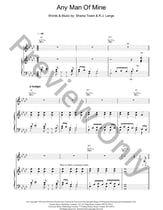 Any Man of Mine piano sheet music cover